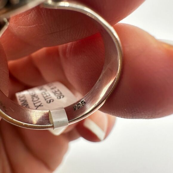 NWT 9x11mm Moonstone Cabochon in Bali Sterling silver ring! - Picture 7 of 11